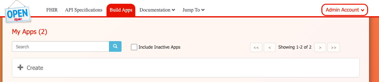 Create new Epic application